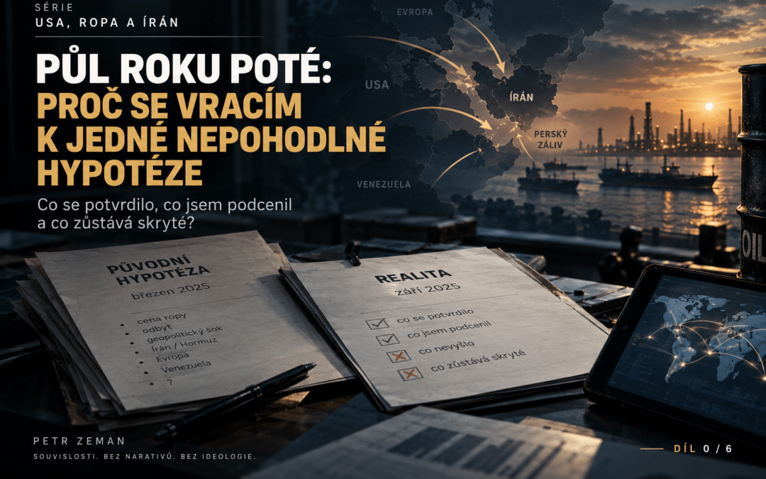 Půl roku poté: proč se vracím k jedné nepohodlné hypotéze